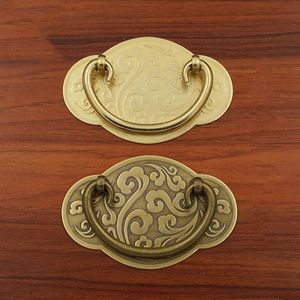 Chinese Antique Drawer Knob Furniture Classical Wardrobe Cabinet Shoe Door Handle Closet Cone Vintage Pull Ring Hardware Part