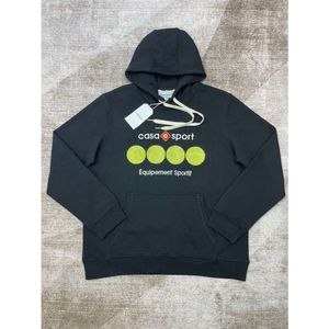 Casablanca huva pullover tröja lång ärm lös broderade hoodies sammet bokstav tryckt vita tröjor casablanc toppar