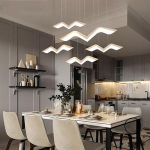 معلق DECO DIY أضواء قلادة LED الحديثة لأغرفة غرفة الطعام شريط غرفة التعليق luminaire superendu قلادة المصباح 228C