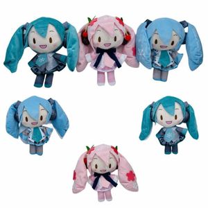 Desenhos animados kawaii mini miku brinquedo de pelúcia figura macia boneca de pelúcia para o natal