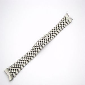 CARLYWET 20mm 316L Stainless Steel Jubilee Silver TwoTone Gold Wrist Watch Band Strap Bracelet Solid Screw Links Curved End288L