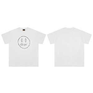 Men's T-shirts Version 23ss Spring/summer New Drew Handdrawn Smiling Face Short Sleeved T-shirt for Couples Same Style for Men and Women