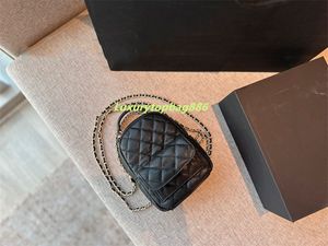 Mode vintage kanal ryggsäck väska lyxdesigner ryggsäckar 24c mini lyxdesigners kvinnor väskor nya kaviar läder kedja lady clutch handväska toppkvalitet plånbok