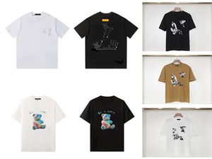 XIN summer men's designer fashion play luxury brand cotton men's T-shirt Anime bear pattern casual men's shirt women's shirt haikyuuS-2XL YY