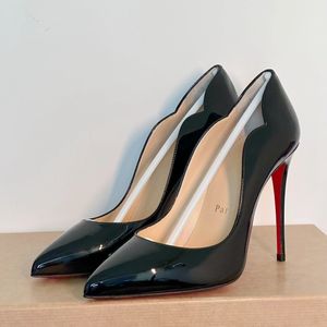 Pumpy projektantów buty do sukienki na wysokich obcasach Sandały czerwone błyszczące dna 6 cm 8 cm 10 cm 12 cm cienki pięt