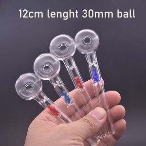 Vacker färgglada Pyrex Glass Oil Burner Pipes Inline Diamond Filter Mini Liten Handheld Dab Rigs Oil Nail Pipe Rökning Tillbehör Bästa rökare Verktyg