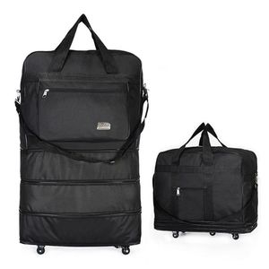 Duffel Bags Portable Travel Sack Rolling Air Roller расширяется оксфордский тканевый багаж с колесной ночью на ночь 287x