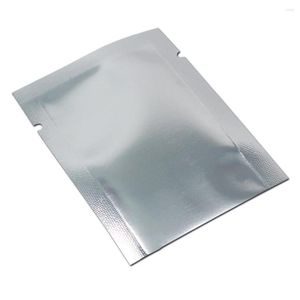 Förvaringspåsar DHL 400 PCS Lot 16 24 cm Silver Clear Open Top Heat tätning Matförpackningspåse Aluminiumfolie Kaffe Vakuum Pouch210V