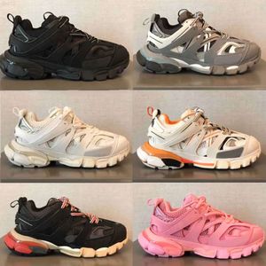 Toppdesigner Mens Track 3.0 Sneakers Womens Trainers Paris Triple White Black Pink Grey Beige Orange Blue Platform Tracks 3 Sport Running Shoes With Shoe No52