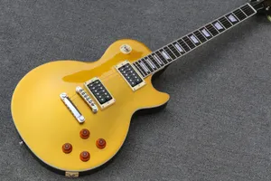 Guitarra elétrica clássica padrão slash signatuer goldtop, guitarra de pescoço de uma peça