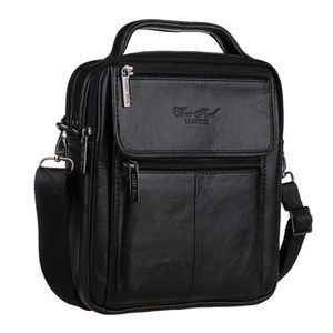 100% echtes Ledertasche Top-Griff Männer Taschen Männliche Schulterkreuzbeutel Messenger kleiner Klappen lässige Handtaschen Männer Tasche Bag234z