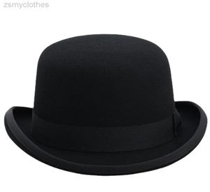 4Size 100 Wool Women Men Bowler Hat Pure Crushable Dome Fedora Hat6111079