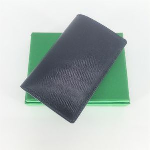 클래식 한 남자 Bifold Credit Luxury Card Holder Fashion Mini Desinger Bank Cardholder Small 지갑 슬림 지갑 WTIH Box2699