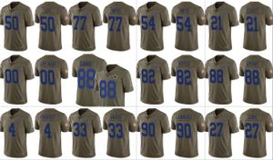 Dallas''Cowboys''Men 88 CeeDee Lamb 4 Dak Prescott 82 Jason Witten Donne personalizzate Saluto della gioventù al servizio Maglia verde oliva