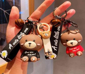 Designer Sneaker Leather Silicone Keychains Net Popular Big Bear Doll Cartoon Pendant Rope Cute Key Hanging Jewelry Women039s S9235589