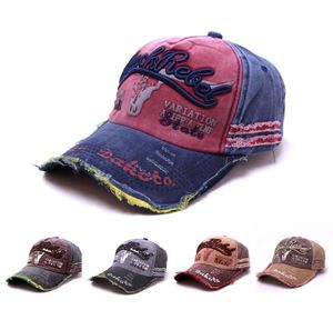 European American ox head washed baseball caps retro hole cotton high quality cap hip hop sun bone sport Hat6860480