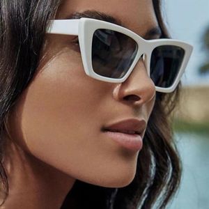 Over Gözlük Güneş Gözlüğü Bayanlar Tasarımcıları Mika Popüler Moda Markaları SL276 Retro Kedi Göz Şekiş Çerçeve Gözlükler Boş Zamanlar Vahşi Stil UV273y
