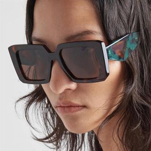 Sunglasses Fashion Cool Green Tortoise Square Women Oversized Designer Sun Glasses Trendy Big Frame Men ShadesSunglassesSunglasses2891