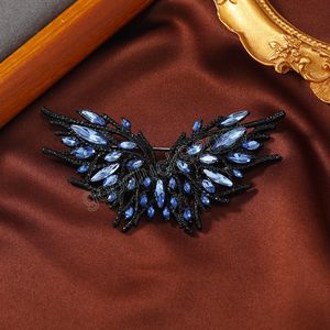 Vintage Crystal Butterfly broszka owadowy krysztonowy pin luksusowe broszki i szpilki