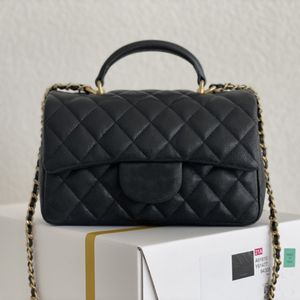 Designer mini CF handbag fashion woman luxurys chain crossbody bag Classic flip cover caviar tote bag 10A Top quality Vintage sheepskin Leisure Shoulder bag