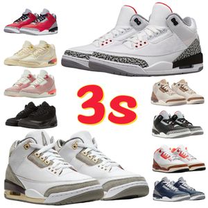Jumpman Original Og 3 3s Basketball Shoes Designer shoes Men Women Jumpman Palomino White Cement Muslin Neapolitan Cardinal Red Lucky Green size 36-45