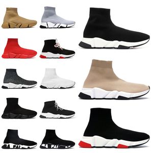 Partihandel OG Designer Casual Sock Shoes Women Män Speed ​​Trainer Black White Red Hasts 2.0 Clear Sole Runners Socks Ankle Boots Slip On Cloud Loafers Sport Sneakers