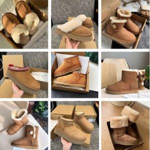 Austrália botas designer mulheres bota de neve bailey castanha tazz ug botas inverno fivela pele neve meio joelho curto senhora pele de carneiro e lã chinelos tasman