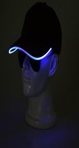 LED Light Baseball Cap 3 -lägen Flash Signal Cap 24 Stylesparty Club Black New Fabric Travel Strålkastare Annonsnatt HAT3249236