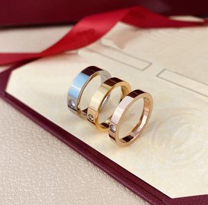 Anel de designer titânio aço prata amor anel masculino e feminino rosa ouro jóias casais anel de natal presente festa casamento natal jóias presente tamanho 5-11 largura 3-5 mm