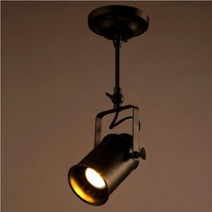 Loft Vintage LED Track Lights Wrought Iron Ceiling Lamps Clothing Bar Spotlight Industrial American Style Rod Spot Lighting223Z