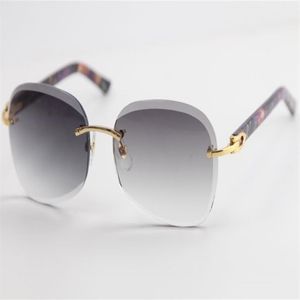 Högkvalitativa linser Rimless Plank Solglasögon Fashion Male and Femal Men Gold Frame Glasses Fashion Design Sport Eyeglasses203a