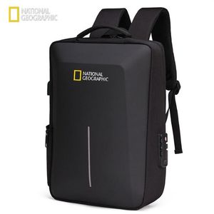 National Geographic Anti Stöld Laptop Bag Waterproof USB Laddning 15 6 tum Daypack Mochila Eva Impact Protection 220309247M