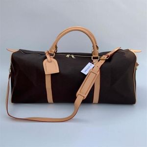 Duffel Bags SIZE 60CM black brown PVC flower holiday fashion Men Women travel bag luggage Designer handbags large capacity sport o242Q