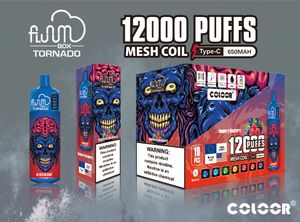 Oryginalne fluum tornado pudełko 12000 zaciągnięć cewkę siatki E papierosy Bang 12k jednorazowe Vape 23 ml Wkłady przedpełnione Poddrocz