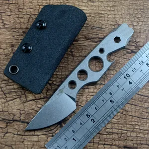 TWOSUN TS238 Multifunctional Fixed Knife D2 Stonewashed Blade Kydex Sheath Outdoor Camping Hunting EDC Tools