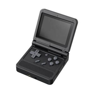V90 Handheld Game Console 3 inch Retro Clamshell Games Consoles Built-in Rechargeable Battery Portable Style Game Video Player System with Case Black 16GB 64GB