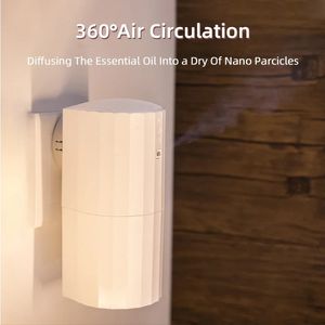 Difusores de aceites esenciales 250m³ Fragancia para el hogar Perfume Aroma Difusor Bluetooth WIFI Ambientador montado en la pared 130ML Capacidad Aromatizante Nebulizador 231208