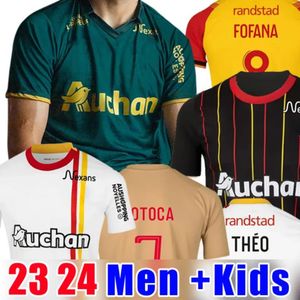 Maillot RC Lens 23 24 Camisas de futebol Home Away Saint-Barbe Especial KAKUTA FULGINI DIUF SPIERINGS GANAGO SOTOCA WAHI 9 Camisa de futebol 2023 Homens Fãs TERCEIRO AWAY Kids Kit