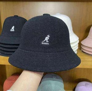 Kangaroo Kangol Fisherman Hat Sun Hats For Men Women Sunscreen Embrodery Towt Material Korean Fashion Ins Super Fire Hat H2204197313812