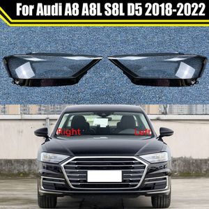 Auto Faro Anteriore Tappi Per Audi A8 A8L S8L D5 2018 2019 2020 2021 2022 Copertura Del Faro di Vetro Auto Paralume Lente Della Lampada borsette