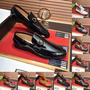 102modelo venda quente crocodilo sapatos de salto masculino formal couro marrom mocassins designer sapatos moda masculina sapatos casuais zapatos hombre 2024