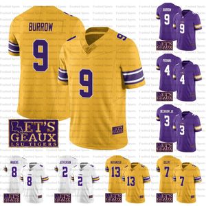 College 9 Burreaux Joe Burrow LSU Tigers Fußballtrikot Odell Beckham Jr Justin Jefferson Jayden Daniels Delpit Malik Nabers CHASE Mathieu Lets Geaux New Custom