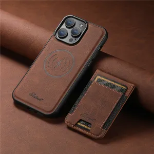 Magnetic Detachable Litchi Pattern Phone Case for iPhone 15 14 13 12 Pro Max Samsung Galaxy S23 S24 Ultra S22 Note20 Multiple Card Slots Leather Wallet Bracket Shell