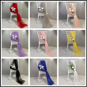 Faixas 10 pcs fio macio cadeira faixas decoração de casamento cadeira nó arcos para festa evento banquete cadeira capa decorações 150x200cm cadeira banda 231208