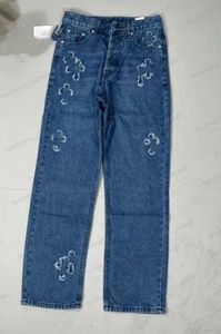 Mens Designer Make Old Washed Chromees hearts Jeans Chrome Straight Trousers Heart Cross Embroidery Letter Prints for Women Men Casual Long Style CH jeans B6