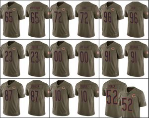 Chicago''Bears''men 52 Khalil Mack 10 Mitchell Trubisky 23 Kyle Fuller Custom Women Youth Salute to Service Limited Jersey