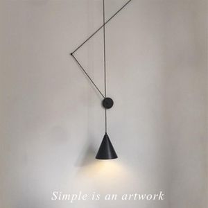 Creative Modern Pendant Lamp Light LED DIY Long Cord Hanging Lamp Metal Lampskärm Belysningsarmaturer Bedroom Dining Cafe Bar Club221i