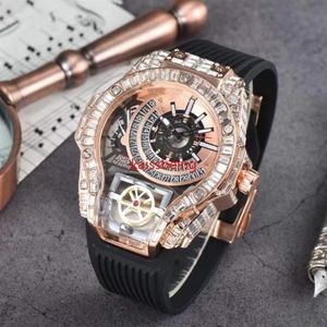 2022 mężczyzn Sport Sport zegarek Shinning Watches Diamond ze stali nierdzewnej i mrożony i wszystko chronograf gumowy pasek R-Male Clo255i