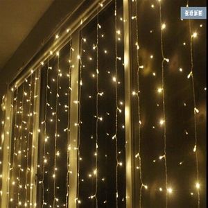 3M Szerokość 3M 4M 5M 6M 6M LED LED Strings Małe choinka Światło migający sznurek LED świąteczny scena ślubna zasłona wodoodporna 200p