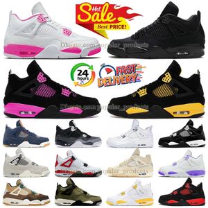Jumpman 4 basketball shoes mens womens sneakers youth red cement purple yellow thunder 4s Denim Black Cat Infrared Pink Oreo Pure Money J4 freeze moment Trainers J S